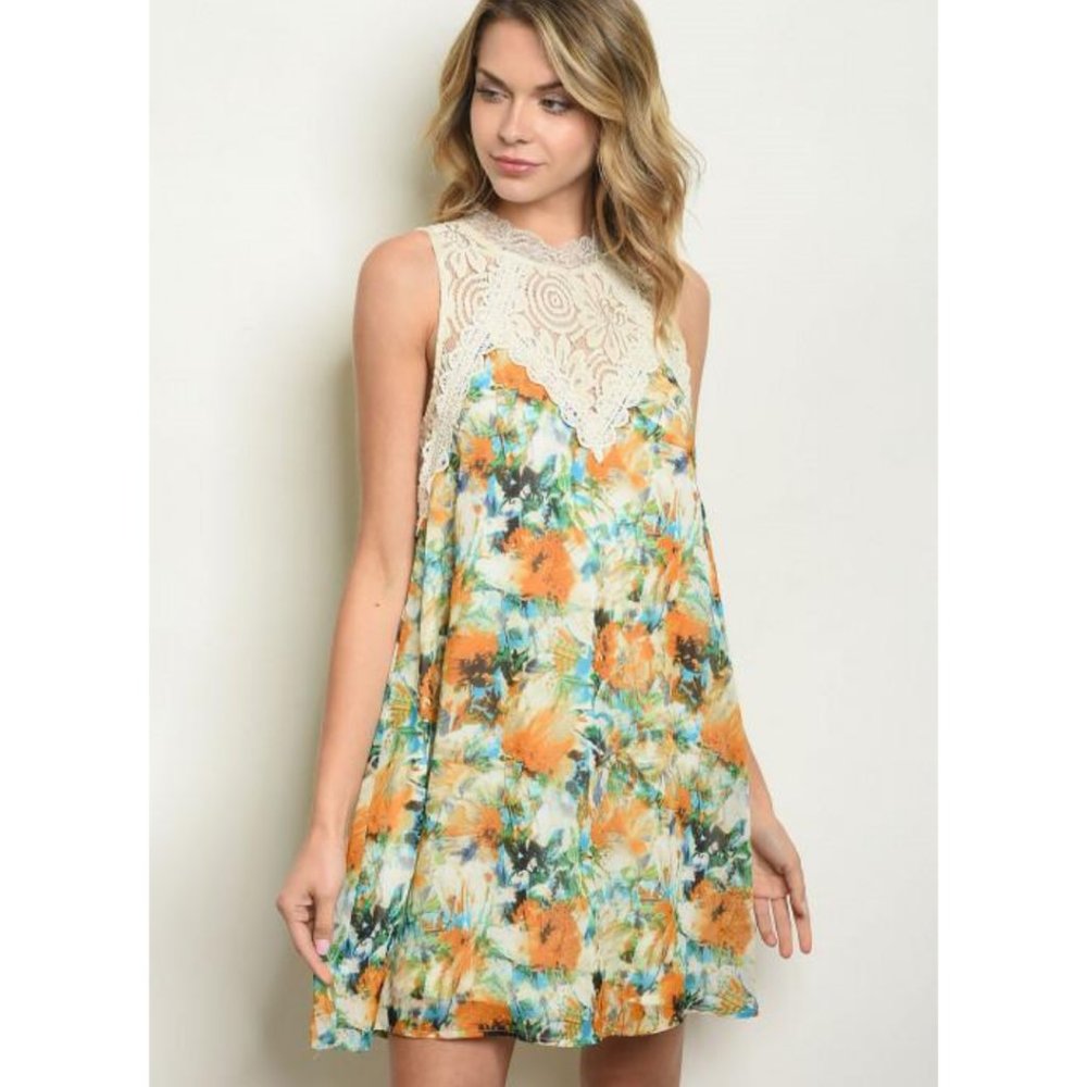 Watercolor Crochet Dress